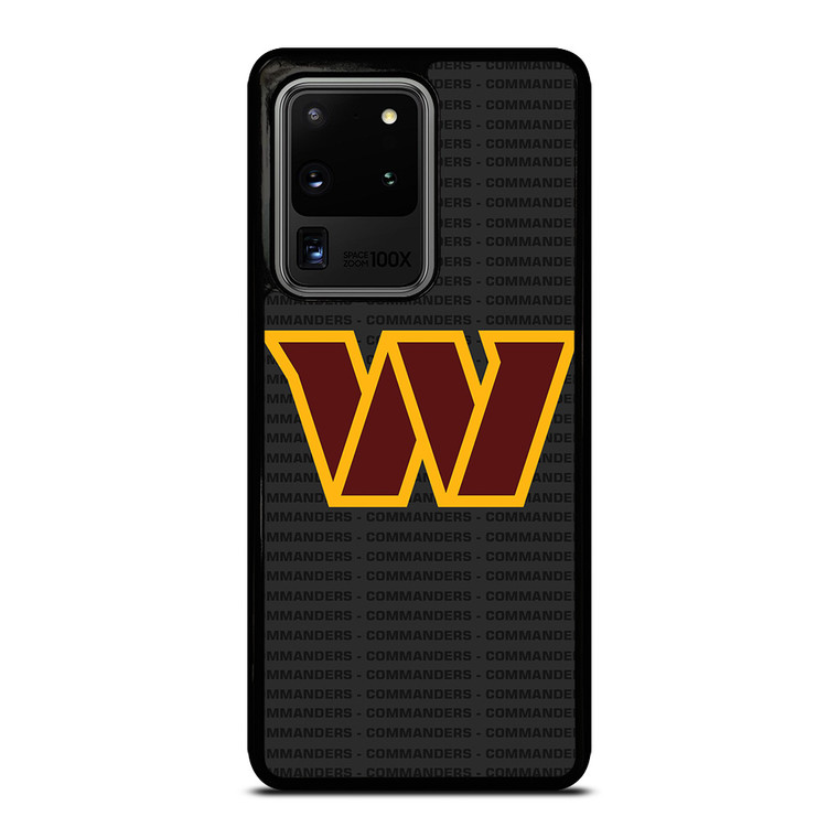 WASHINGTON COMMANDERS FOOTBALL TEXT Samsung Galaxy S20 Ultra Case Cover