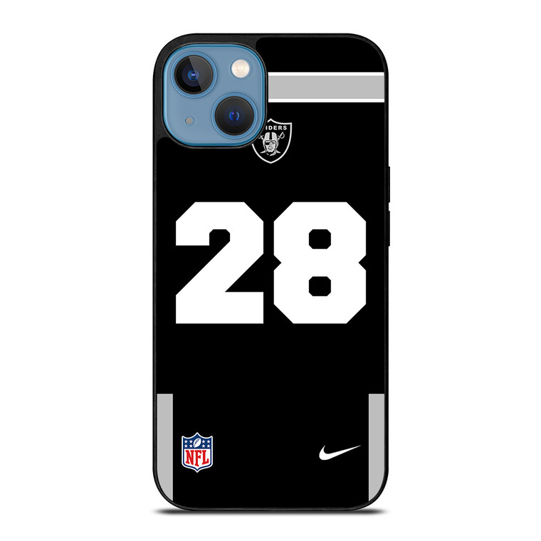 LAS VEGAS RAIDERS JOSH JACOBS 28 NFL NIKE iPhone 13 Case Cover