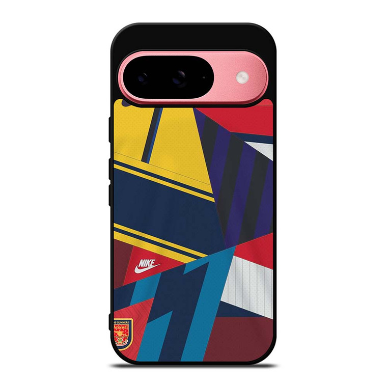 ARSENAL FC RETRO JERSEY COLLAGE Google Pixel 9 Case Cover ARSENAL FC RETRO JERSEY COLLAGE Google Pixel 9 Case Cover