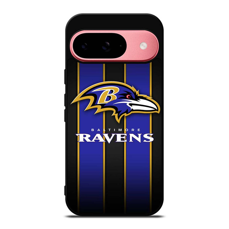 BALTIMORE RAVENS NFL STRIPE LOGO Google Pixel 9 Case Cover
