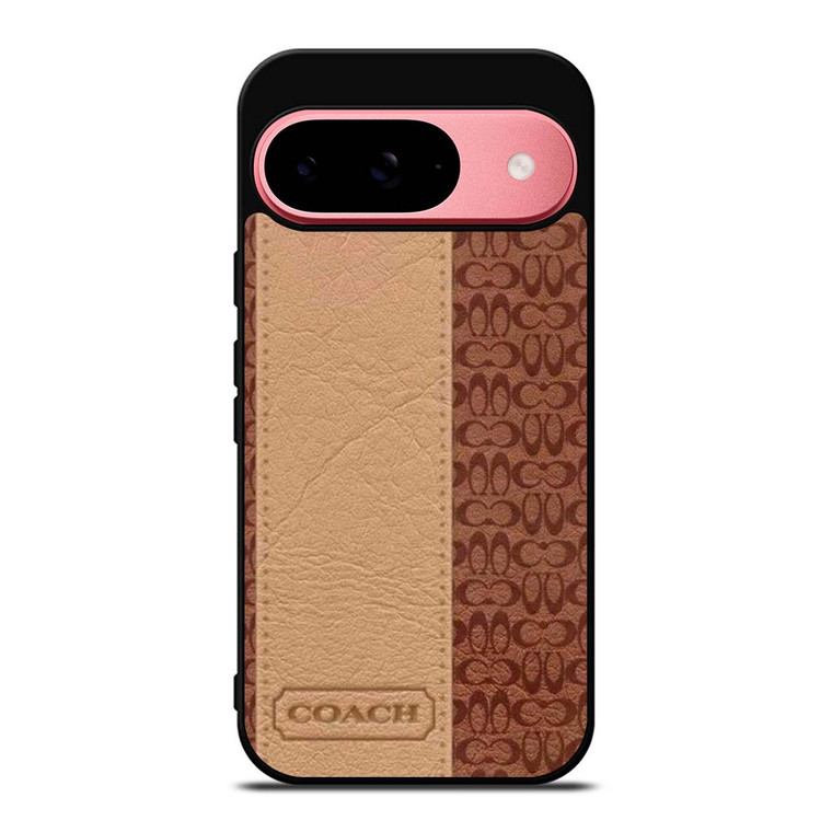 COACH NEW YORK BROWN LEATHER Google Pixel 9 Case Cover