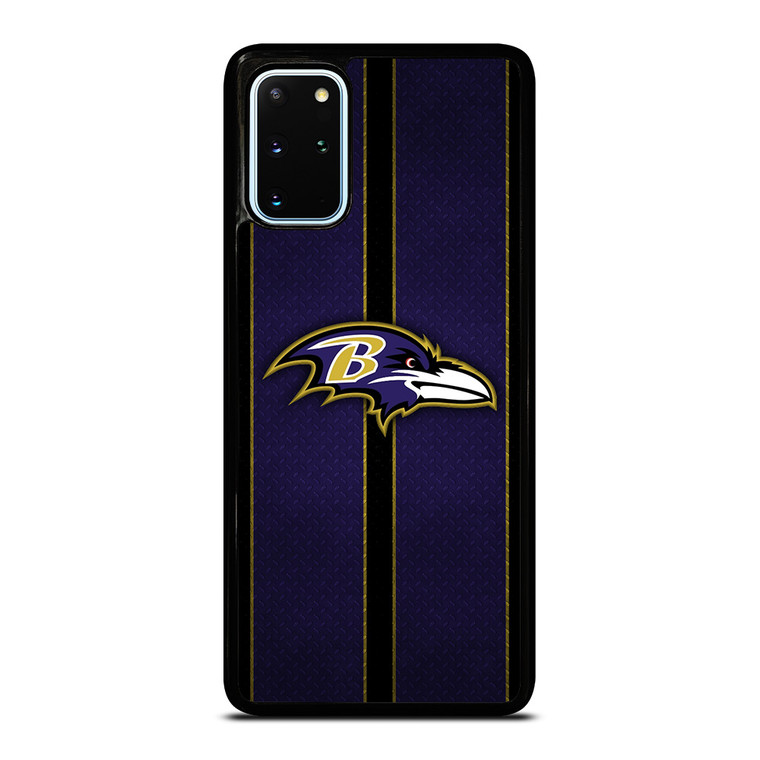 BALTIMORE RAVENS NFL METAL STRIPE Samsung Galaxy S20 Plus Case Cover