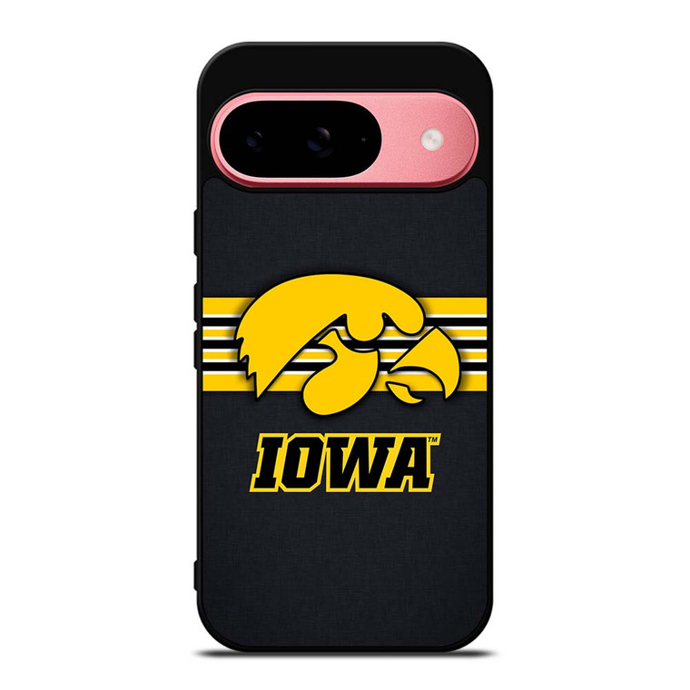 IOWA HAWKEYES STRIPE LOGO Google Pixel 9 Case Cover