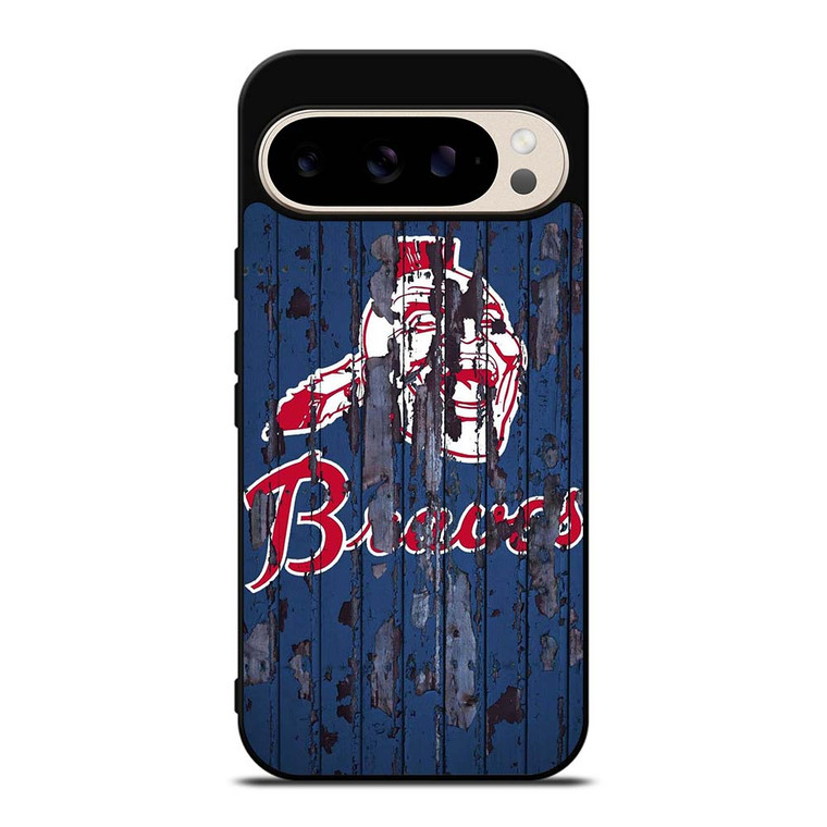 ATLANTA BRAVES RUSTY WOOD Google Pixel 9 Pro Case Cover