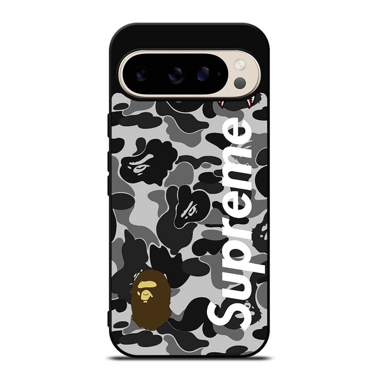 BAPE CAMO SHARK LOGO X SUPREME Google Pixel 9 Pro Case Cover BAPE CAMO SHARK LOGO X SUPREME Google Pixel 9 Pro Case Cover
