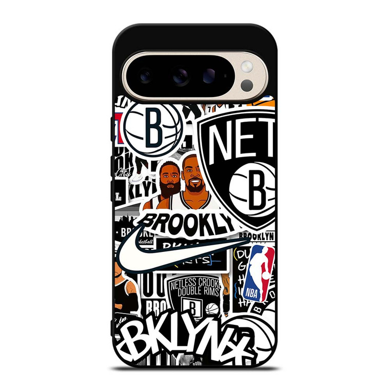 BROOKLYN NETS NBA STICKER BOMB Google Pixel 9 Pro Case Cover