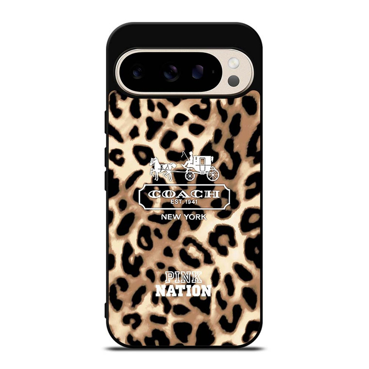 COACH NEW YORK PINK NATION LEPOARD Google Pixel 9 Pro Case Cover
