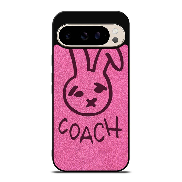 COACH NEW YORK RABBIT LEATHER PINK Google Pixel 9 Pro Case Cover