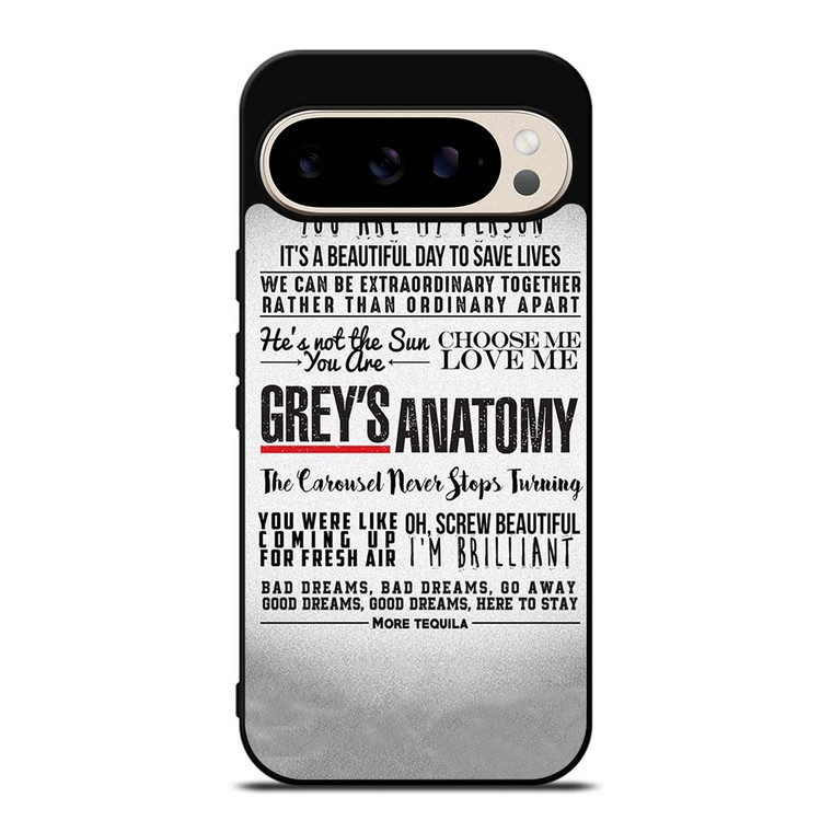 GREY'S ANATOMY QUOTES Google Pixel 9 Pro Case Cover