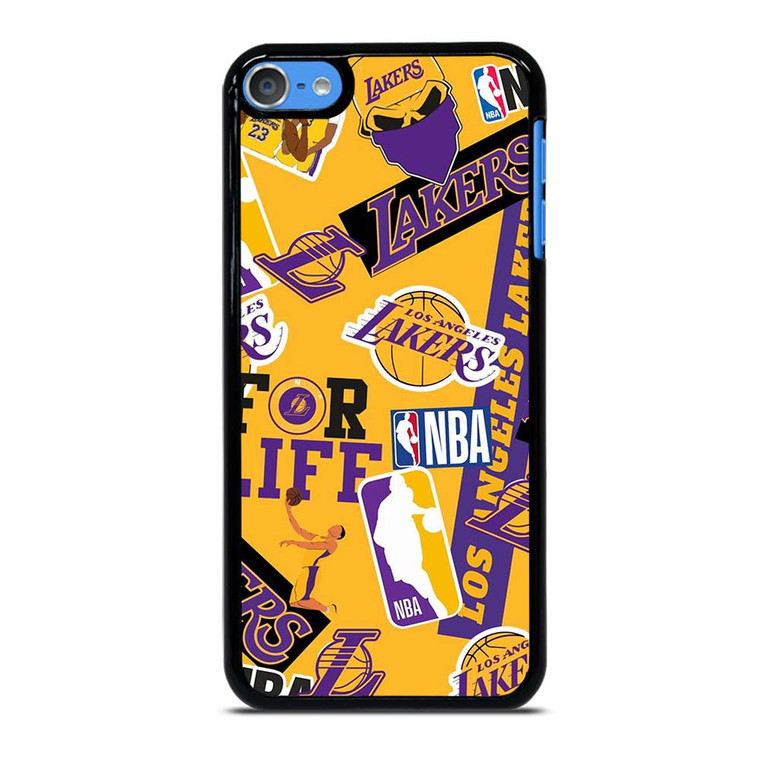 LA LOS ANGELES LAKERS STICKER BOMB iPod Touch 7 Case Cover