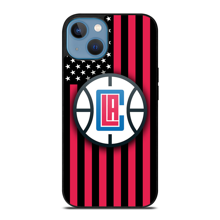 LOS ANGELES CLIPPERS NBA USA FLAG iPhone 13 Case Cover LOS ANGELES CLIPPERS NBA USA FLAG iPhone 13 Case Cover