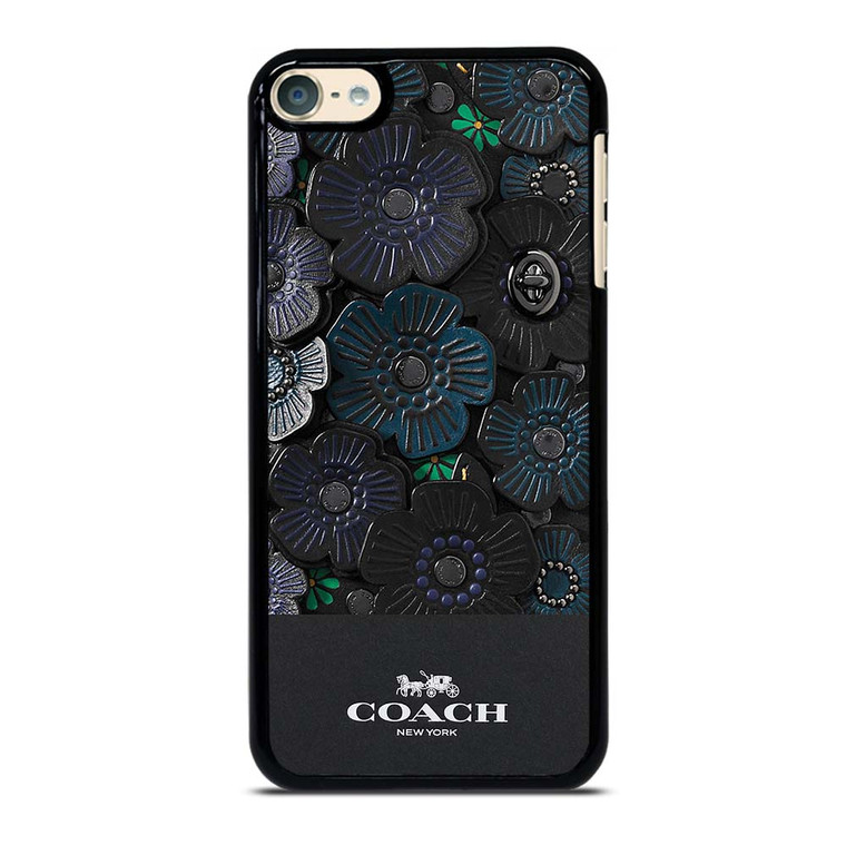COACH NEW YORK BLACK TEA ROSE iPod Touch 6 Case Cover