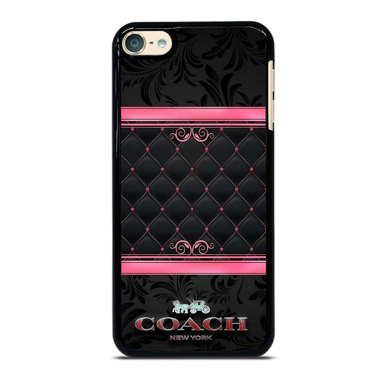 COACH NEW YORK PINK BLACK iPod Touch 6 Case Cover