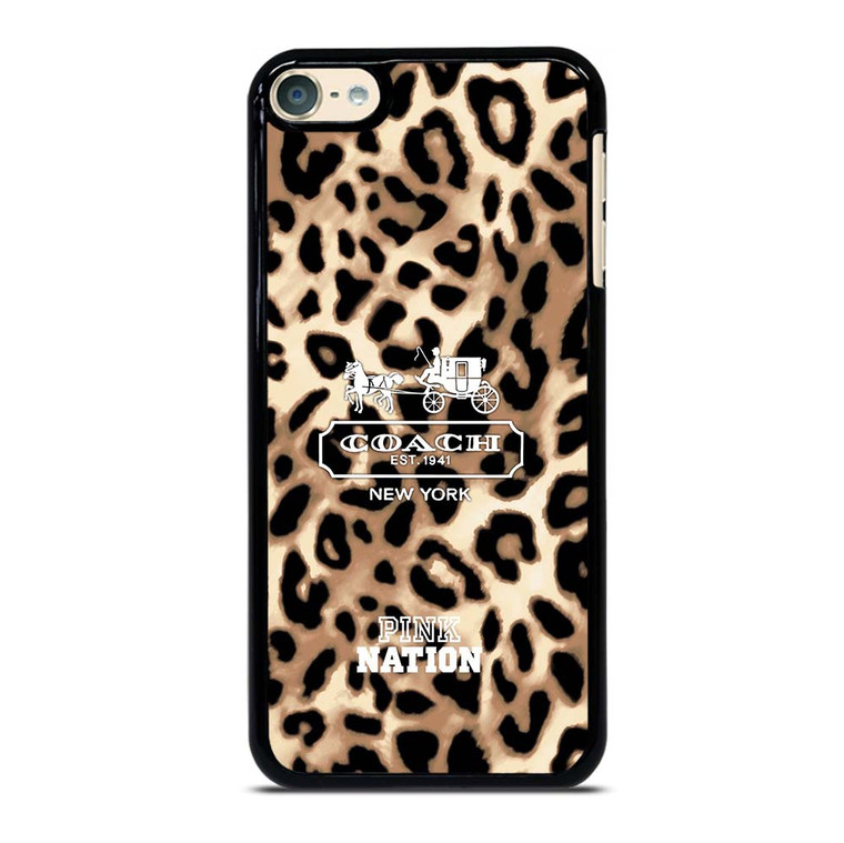 COACH NEW YORK PINK NATION LEPOARD iPod Touch 6 Case Cover