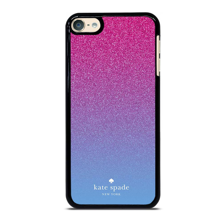 KATE SPADE NEW YORK PINK BLUE GLITTER iPod Touch 6 Case Cover