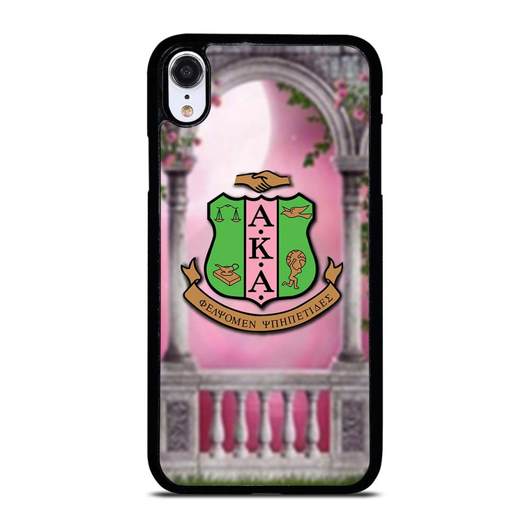AKA PINK AND GREEN LOGO iPhone XR Case Cover