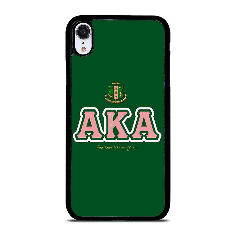 AKA PINK AND GREEN SIMPLE LOGO iPhone XR Case Cover