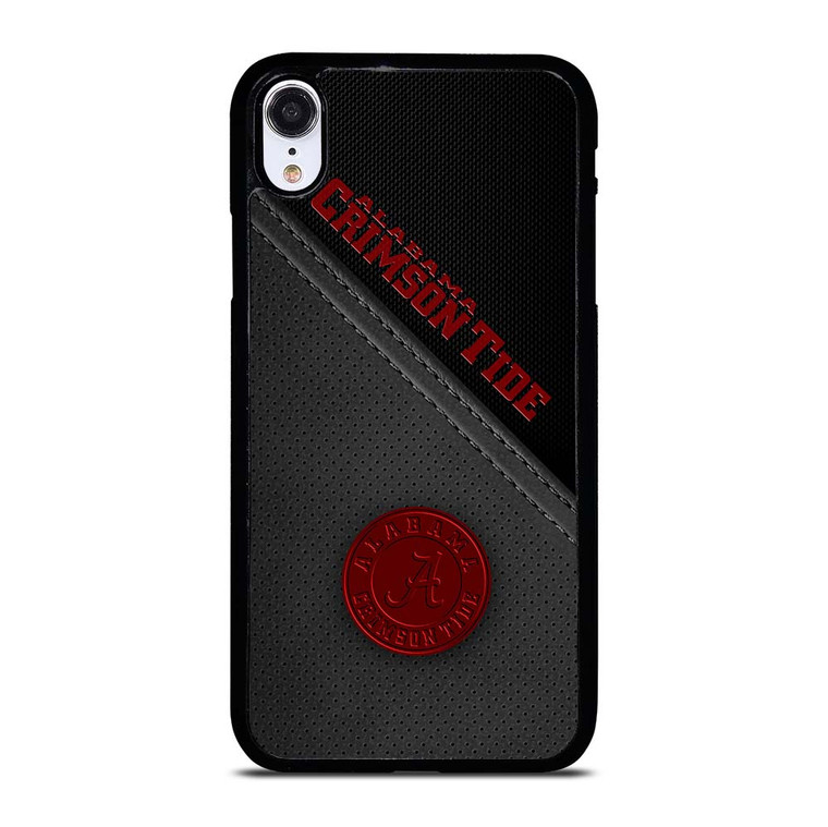 ALABAMA CRIMSON TIDE LEATHER iPhone XR Case Cover ALABAMA CRIMSON TIDE LEATHER iPhone XR Case Cover