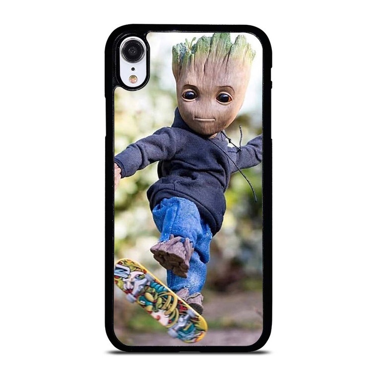 BABY GROOT SKATEBOARD iPhone XR Case Cover