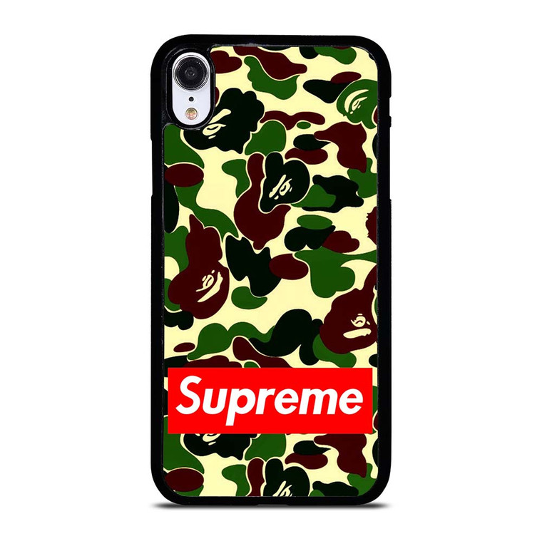 CAMO BAPE SUPREME iPhone XR Case Cover