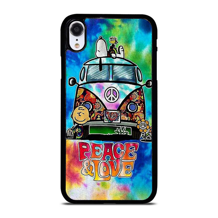 CHARLIE BROWN PEANUTS PEACE LOVE iPhone XR Case Cover