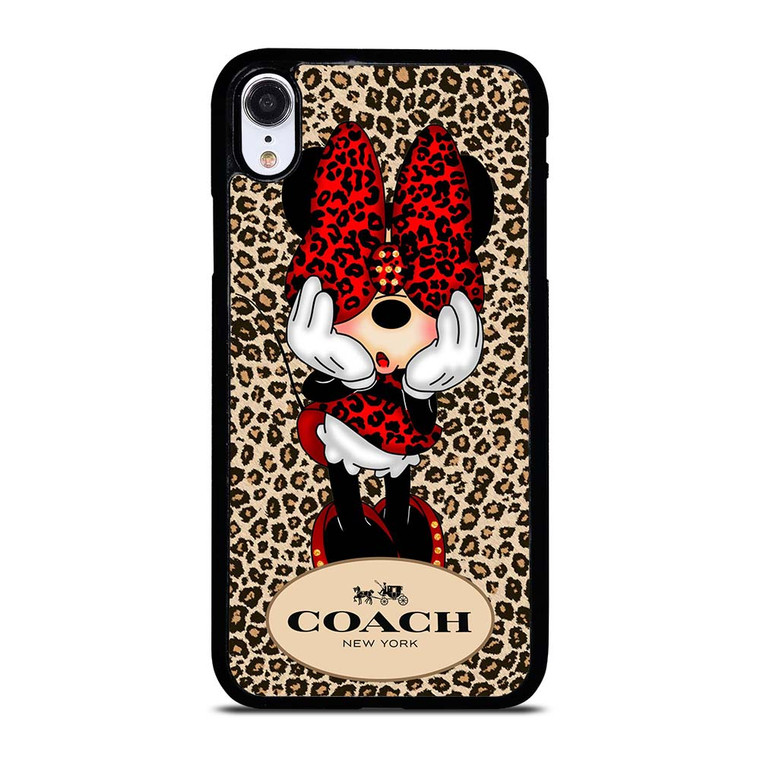 COACH MINNIE MOUSE LEOPARD iPhone XR Case Cover