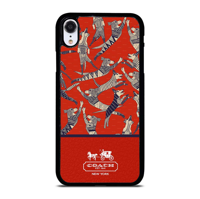 COACH NEW YORK DOG PARTY iPhone XR Case Cover
