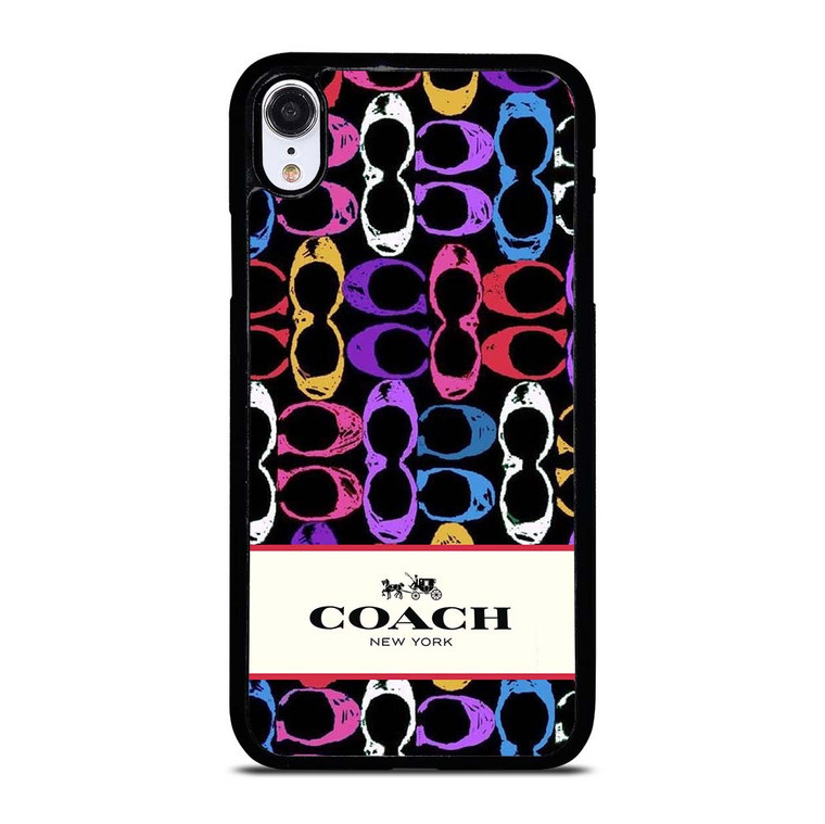 COACH NEW YORK PATTERN COLOR iPhone XR Case Cover