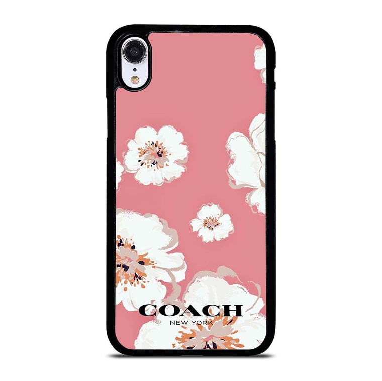 COACH NEW YORK PINK FLOWER iPhone XR Case Cover