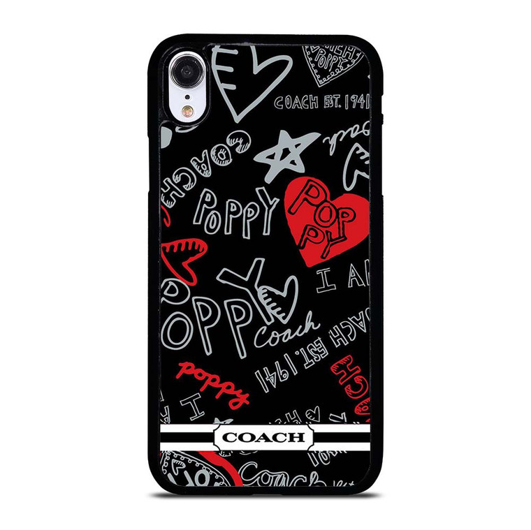 COACH NEW YORK POPPY BLACK iPhone XR Case Cover