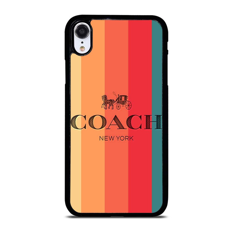 COACH NEW YORK STRIPES 2 iPhone XR Case Cover