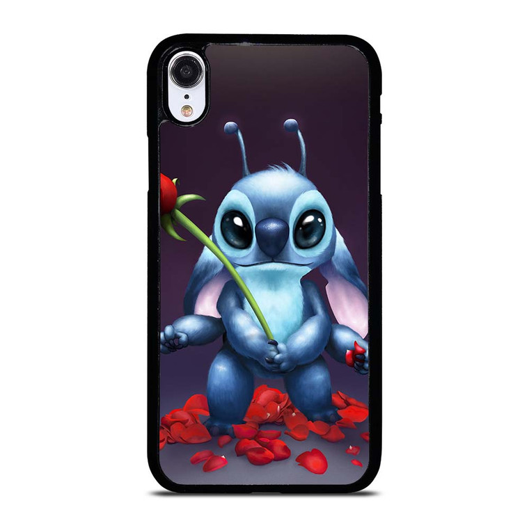DISNEY STITCH AND ROSE FLOWER iPhone XR Case Cover