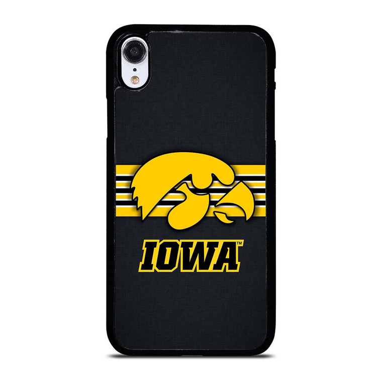 IOWA HAWKEYES STRIPE LOGO iPhone XR Case Cover