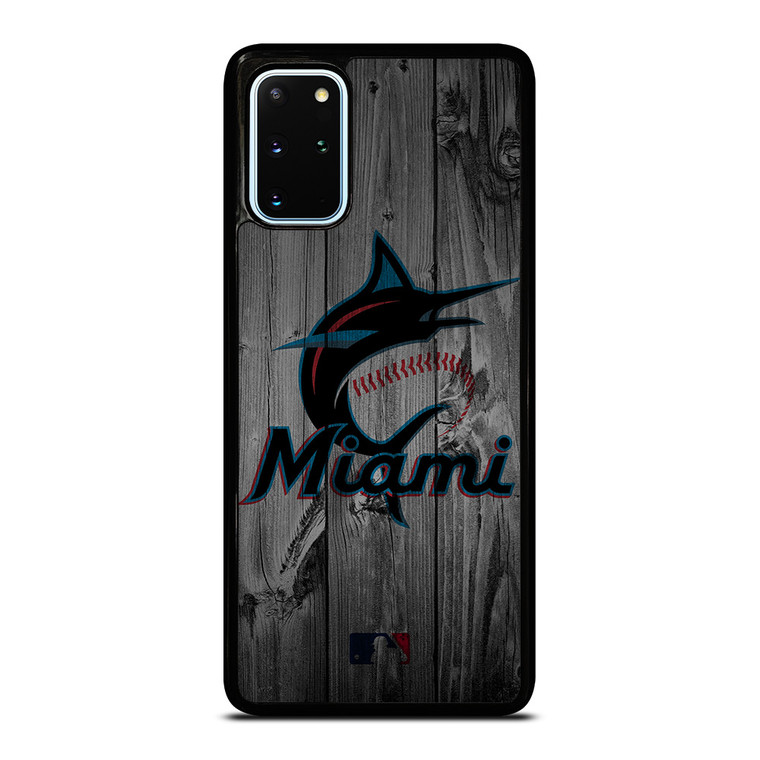 MIAMI MARLINS BASEBALL MLB WOOD LOGO Samsung Galaxy S20 Plus Case Cover