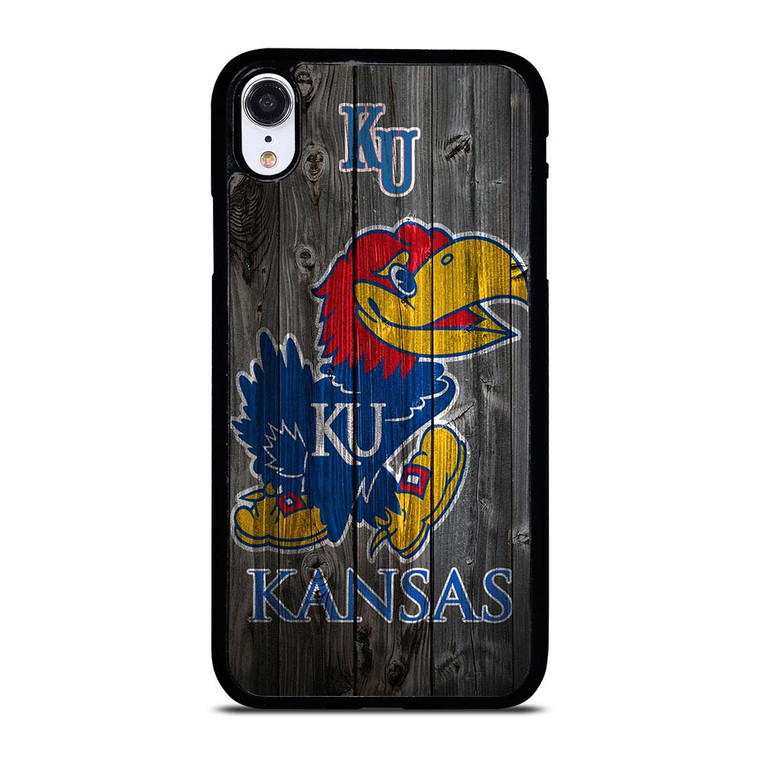 KANSAS JAYHAWKS WOODEN LOGO iPhone XR Case Cover