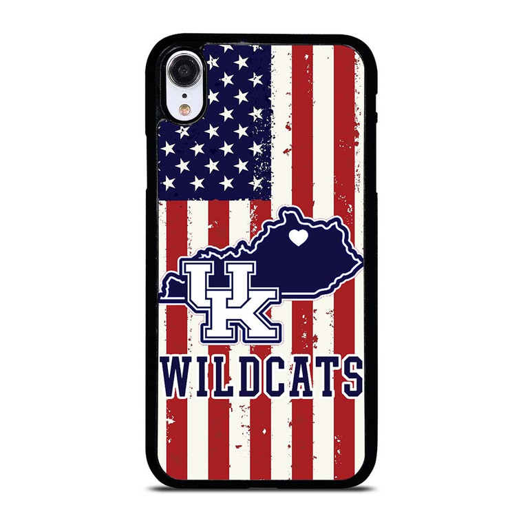 KENTUCKY WILDCATS AMERICAN FLAG iPhone XR Case Cover