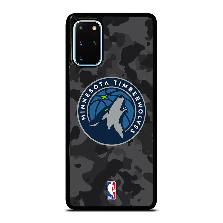 MINNESOTA TIMBERWOLVES BLACK CAMO Samsung Galaxy S20 Plus Case Cover