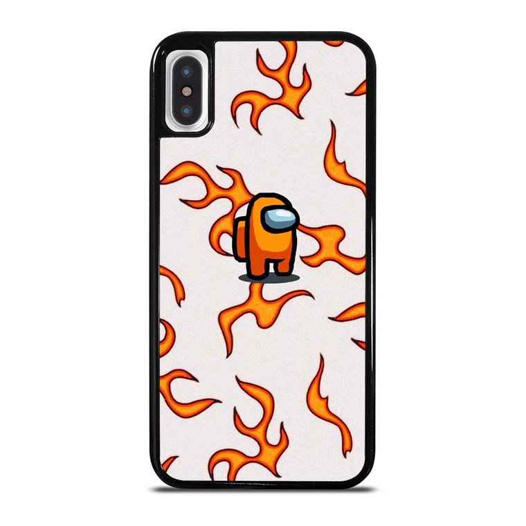 AMONG US ORANGE FLAMES iPhone X / XS Case Cover