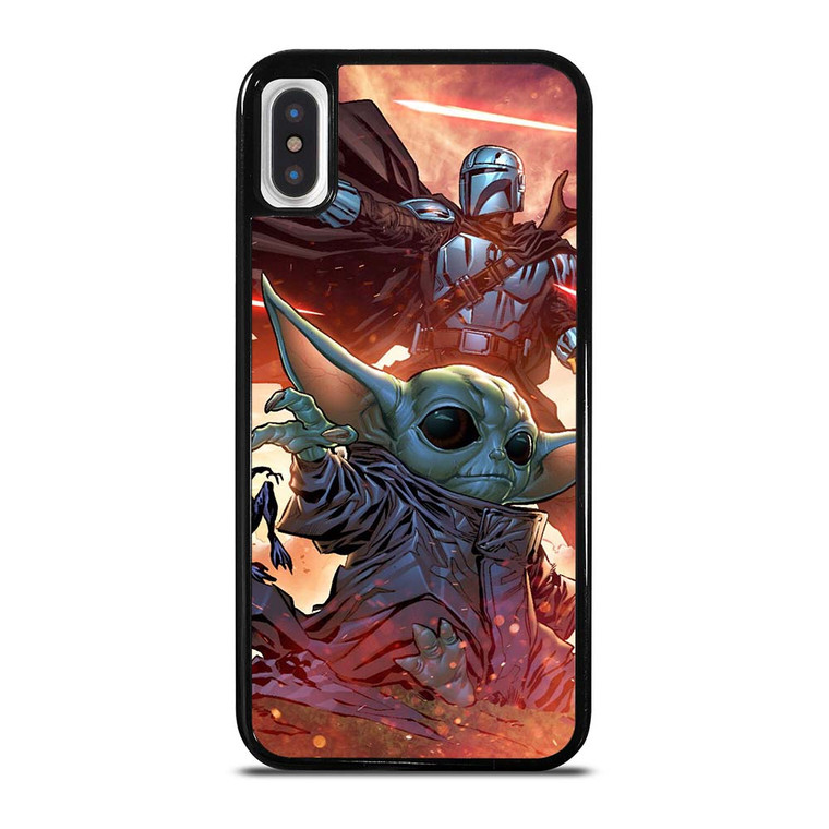 BABY YODA AND THE MANDALORIAN STAR WARS iPhone X / XS Case Cover