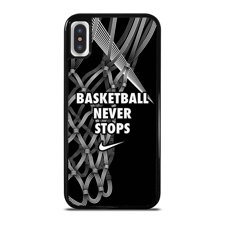 BASKETBALL NEVER STOPS LOGO iPhone X / XS Case Cover