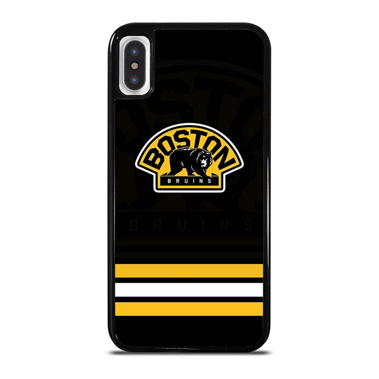 BOSTON BRUINS LOGO STRIPED iPhone X / XS Case Cover