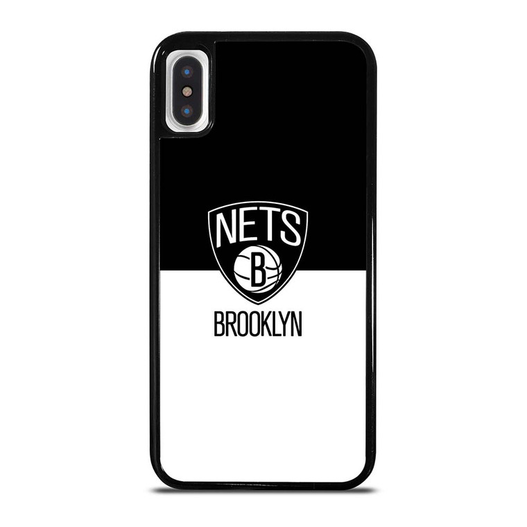 BROOKLYN NETS NBA BLACK WHITE iPhone X / XS Case Cover