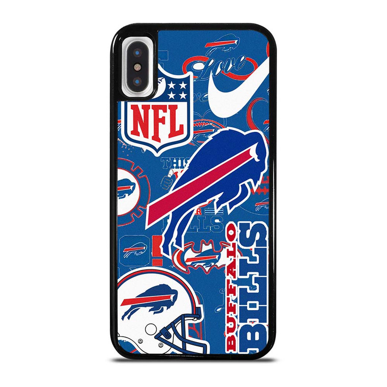 BUFFALO BILLS NFL STICKER BOMB iPhone X / XS Case Cover
