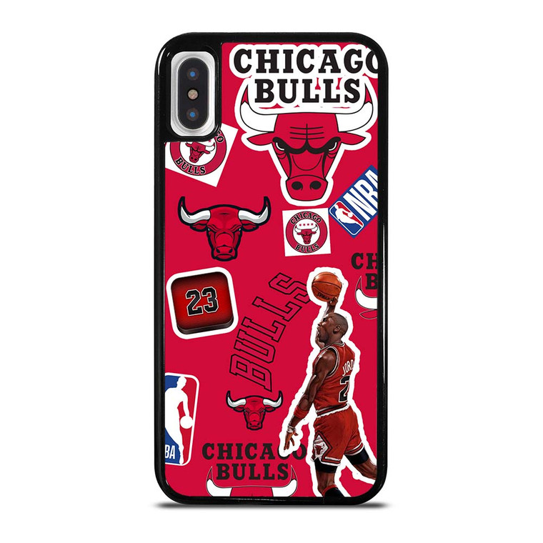 CHICAGO BULLS STICKER BOMB iPhone X / XS Case Cover CHICAGO BULLS STICKER BOMB iPhone X / XS Case Cover