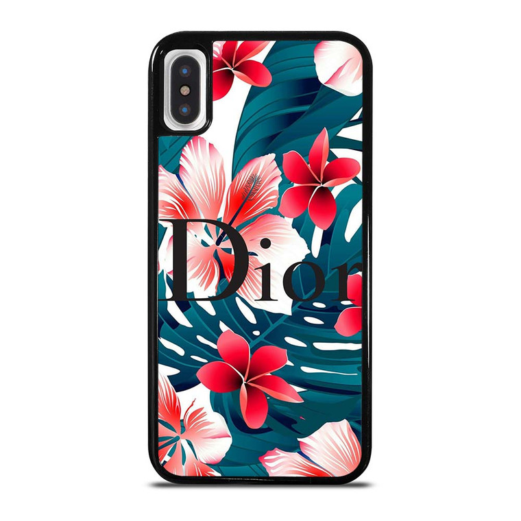 CHRISTIAN DIOR HIBISCUS FLOWER iPhone X / XS Case Cover