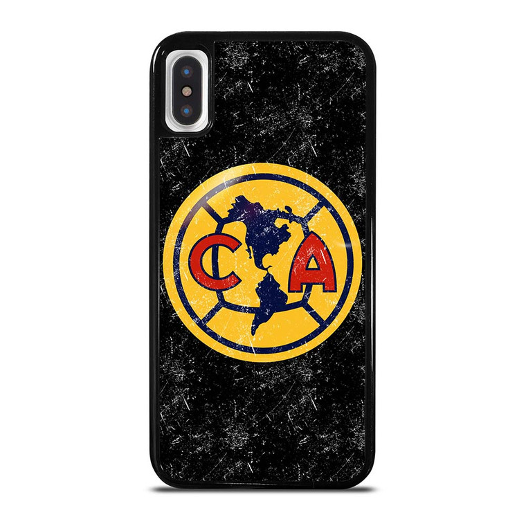 CLUB AMERICA AGUILAS FOOTBALL BLACK iPhone X / XS Case Cover