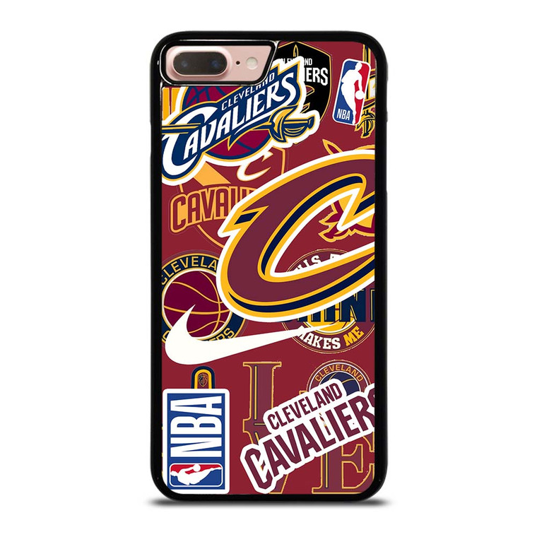 CLEVELAND CAVALIERS NBA STICKER BOMB iPhone 7 / 8 Plus Case Cover