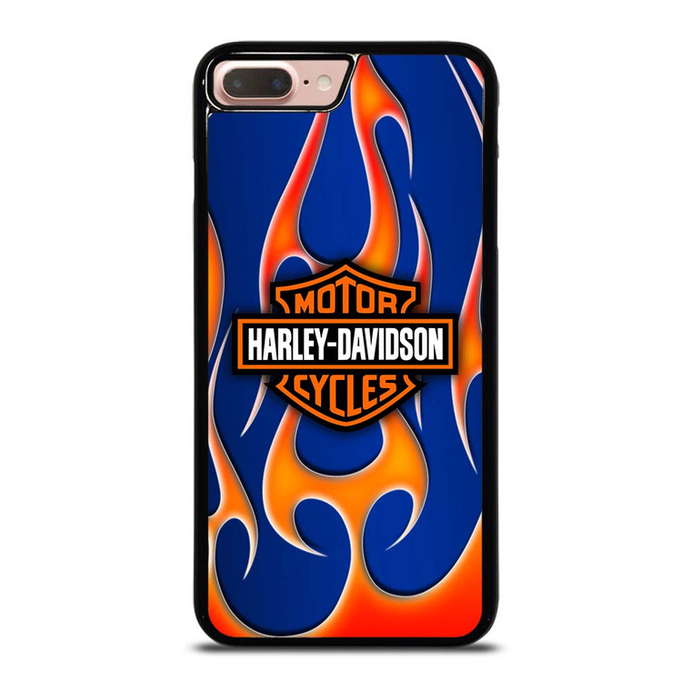 HARLEY DAVIDSON BLUE FLAME LOGO iPhone 7 / 8 Plus Case Cover