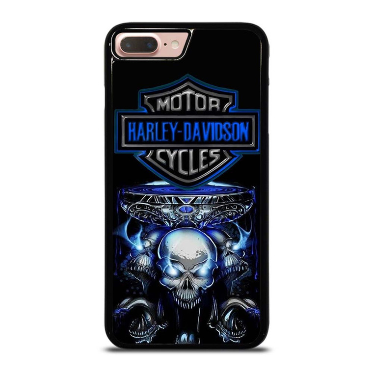 HARLEY DAVIDSON SKULL BLUE iPhone 7 / 8 Plus Case Cover