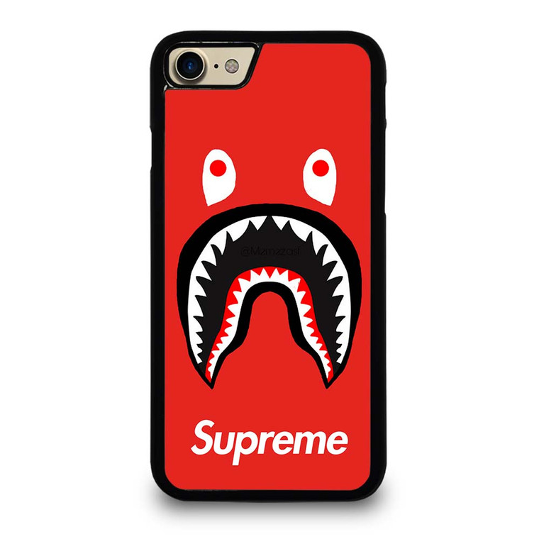 BAPE SHARK SUPREME RED iPhone 7 / 8 Case Cover